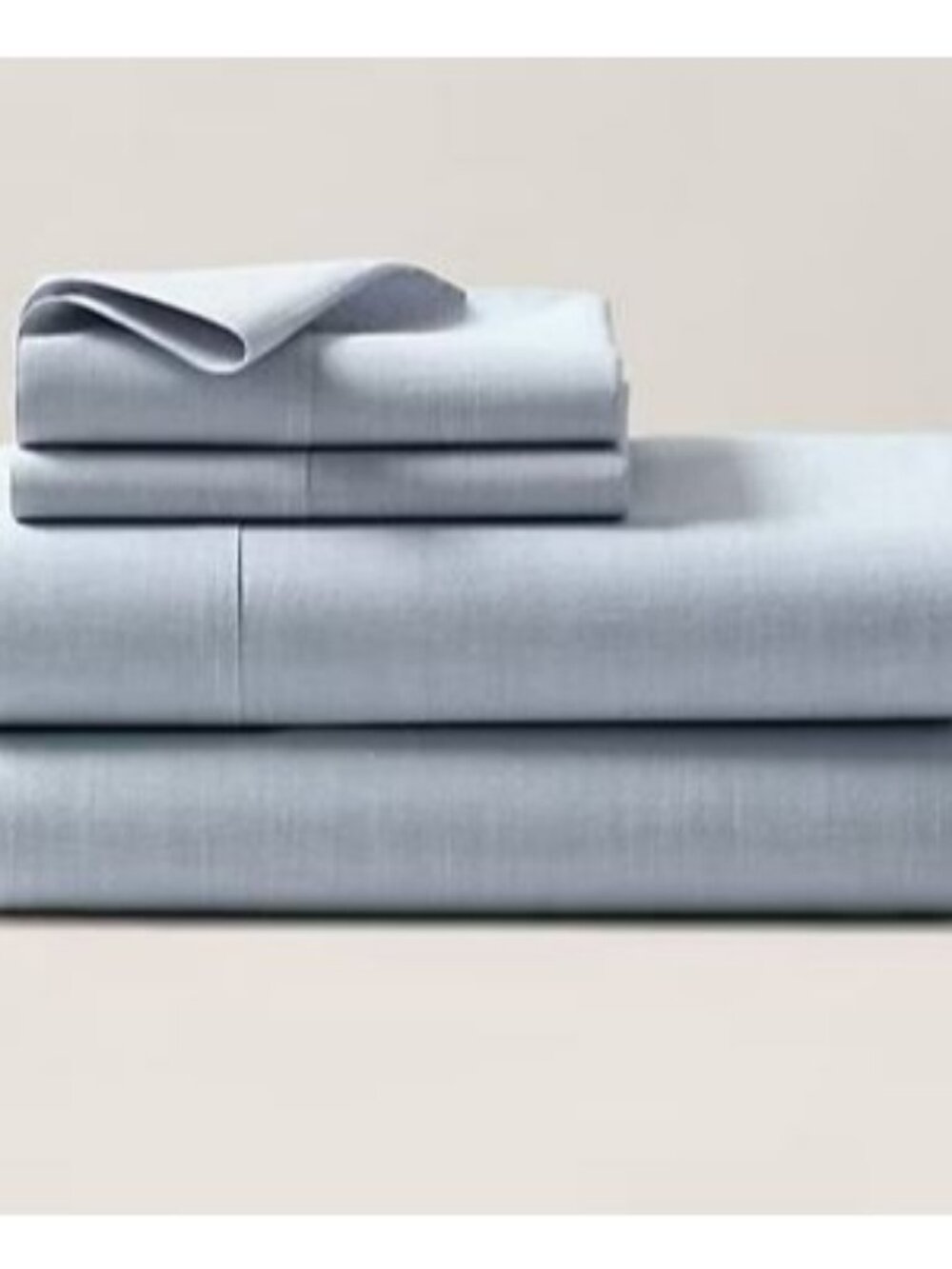 Ralph Lauren Workshirt Chambray Queen Flat Sheet Blue NEW